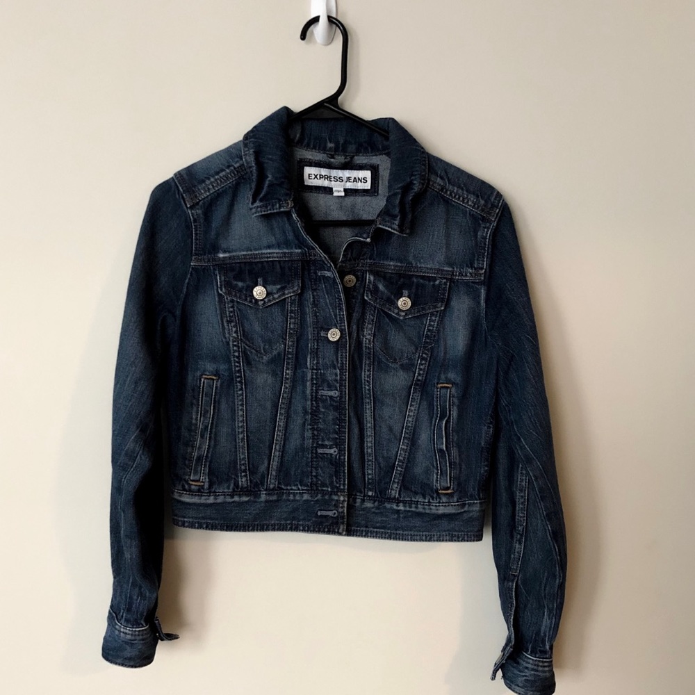 Express Dark Wash Denim Jacket